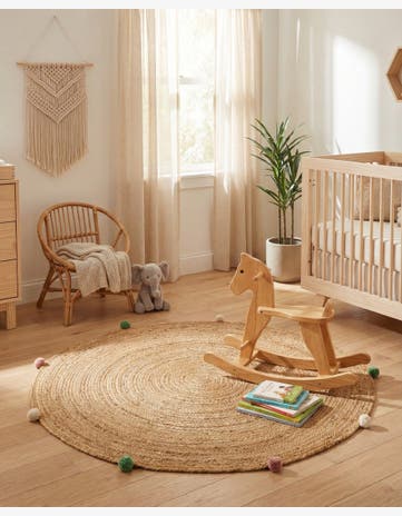 Hand Braided Kids Braided Jute Round Rug