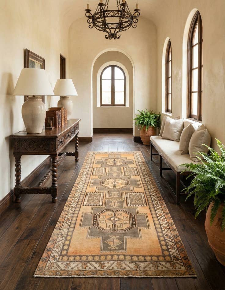 Detail image of 4' 5 x 10' 9 Hamedan Runner Rug