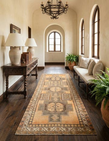4' 5 x 10' 9 Hamedan Runner Rug