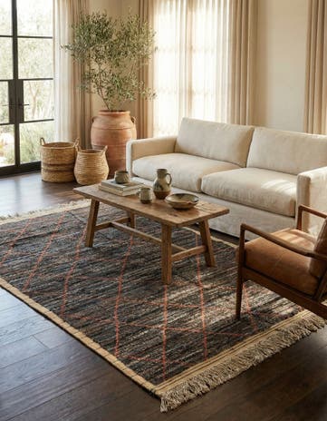 6' 2 x 9' 6 Hand Knotted Moroccan Wool Rug