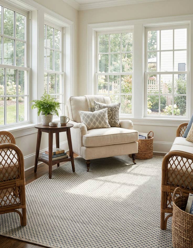 Detail image of  5' 2 x 7' 3 Trellis Textured Rug