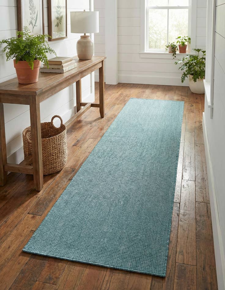 Detail image of  2' x 8'  Washable Solid Indoor / Outdoor Runner Rug