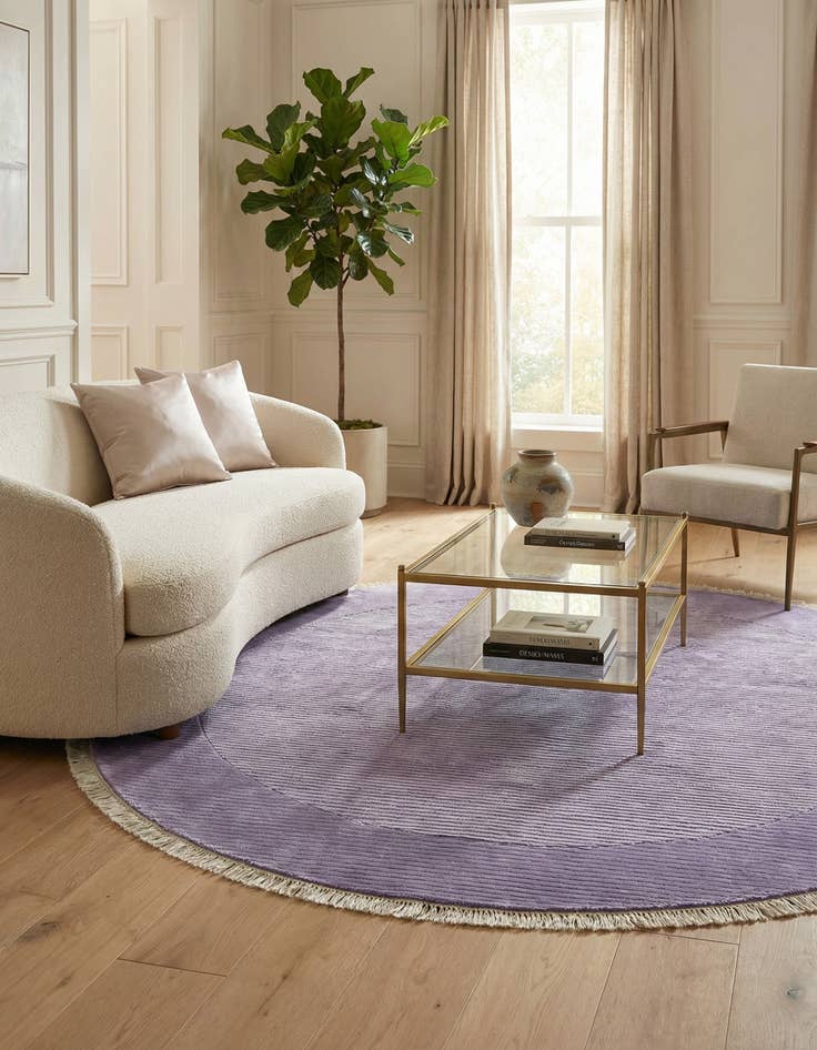 Detail image of 6' 6 x 6' 6  Hand Knotted Darya Wool Round Rug