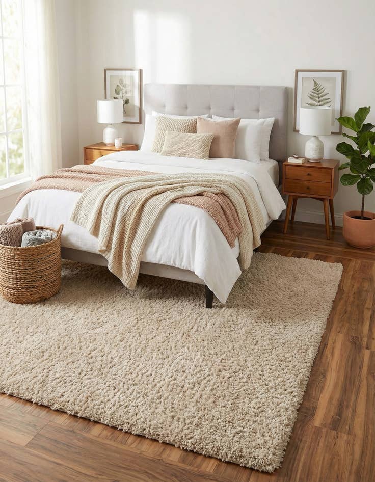 Detail image of  5' 3 x 5' 3 Zermatt Shag Square Rug