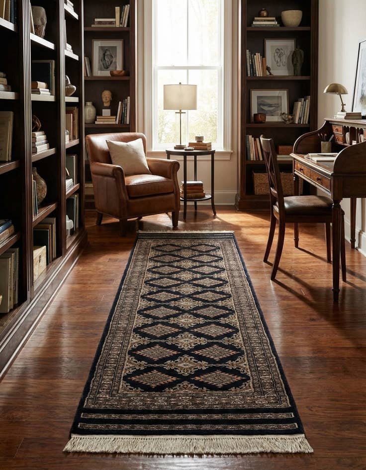 Detail image of  2' 1 x 6' 1  Hand Knotted Bokhara Oriental Runner Rug