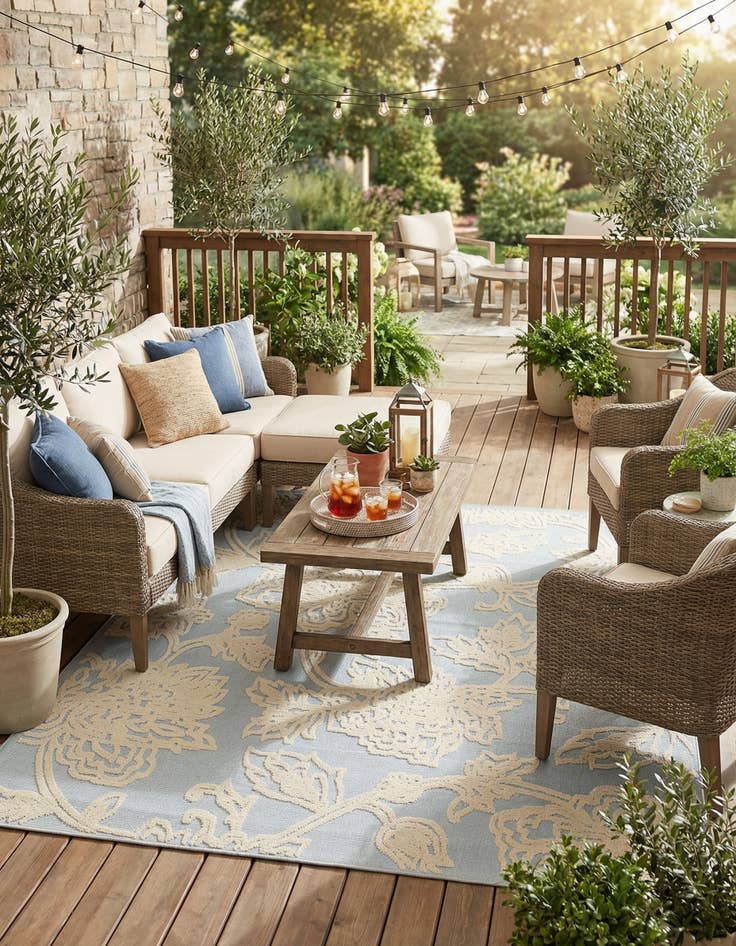 Detail image of 7' 10 x 10'  Washable Aruba Indoor / Outdoor Rug