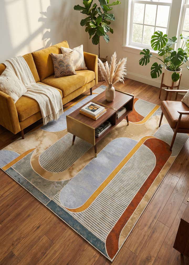7' 10 x 10' Easy-Clean Modern Indoor / Outdoor Rug