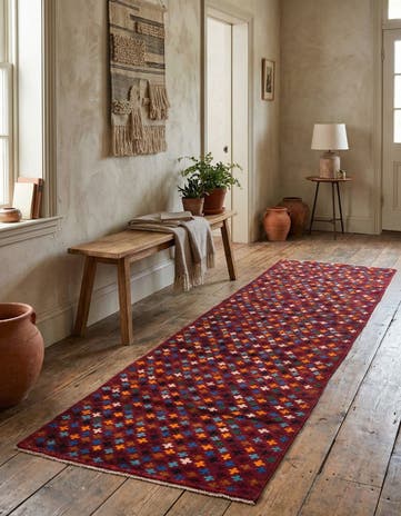 2' 10 x 9' 9 Hand Knotted Balouch Wool Runner Rug