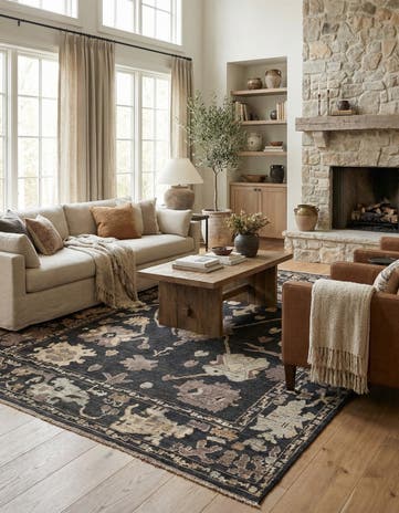 10' 1 x 14' 2 Hand Knotted Oushak Wool Rug