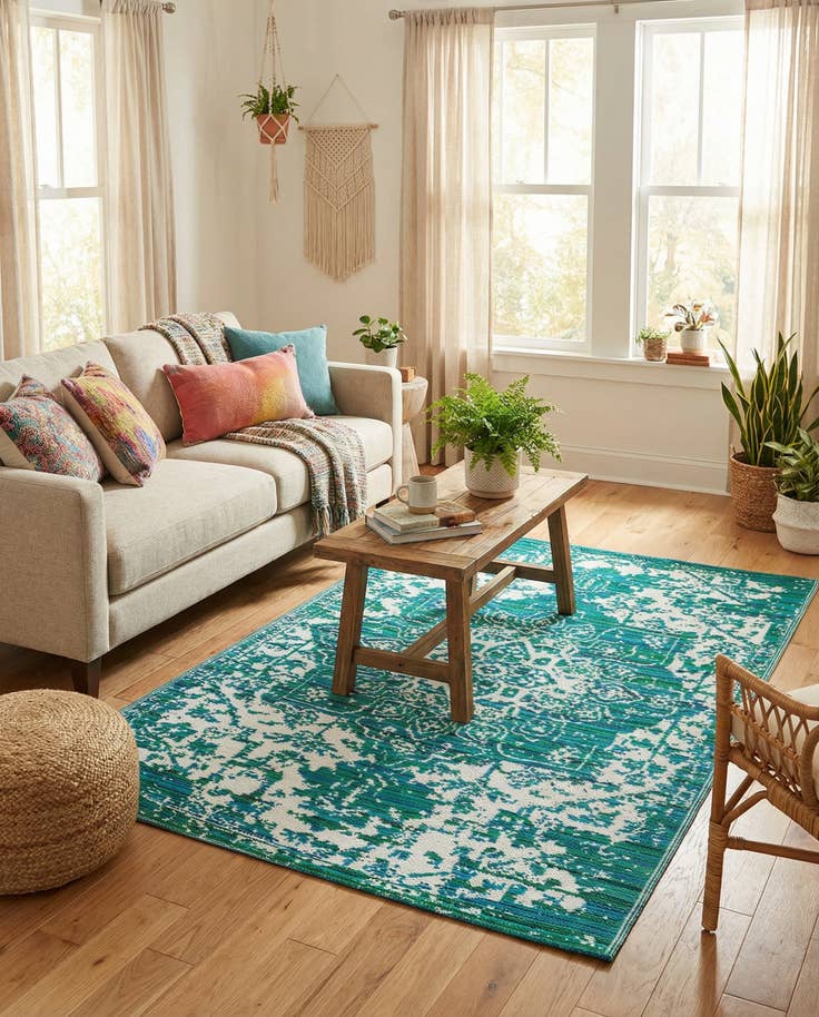 Detail image of 4' x 6' Easy-Clean Vista Breeze Indoor / Outdoor Rug