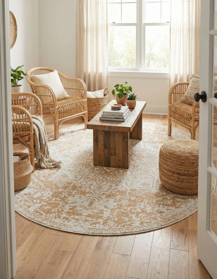 Detail image of 7' 10 x 10'  Washable Jill Zarin Dubai Indoor / Outdoor Oval Rug