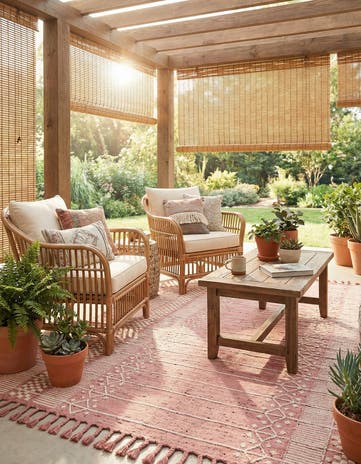 5' 1 x 8' Easy-Clean Eco Bohemian Indoor / Outdoor Rug