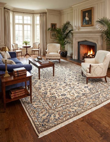 6' 5 x 9' 8 Kashan Wool Rug