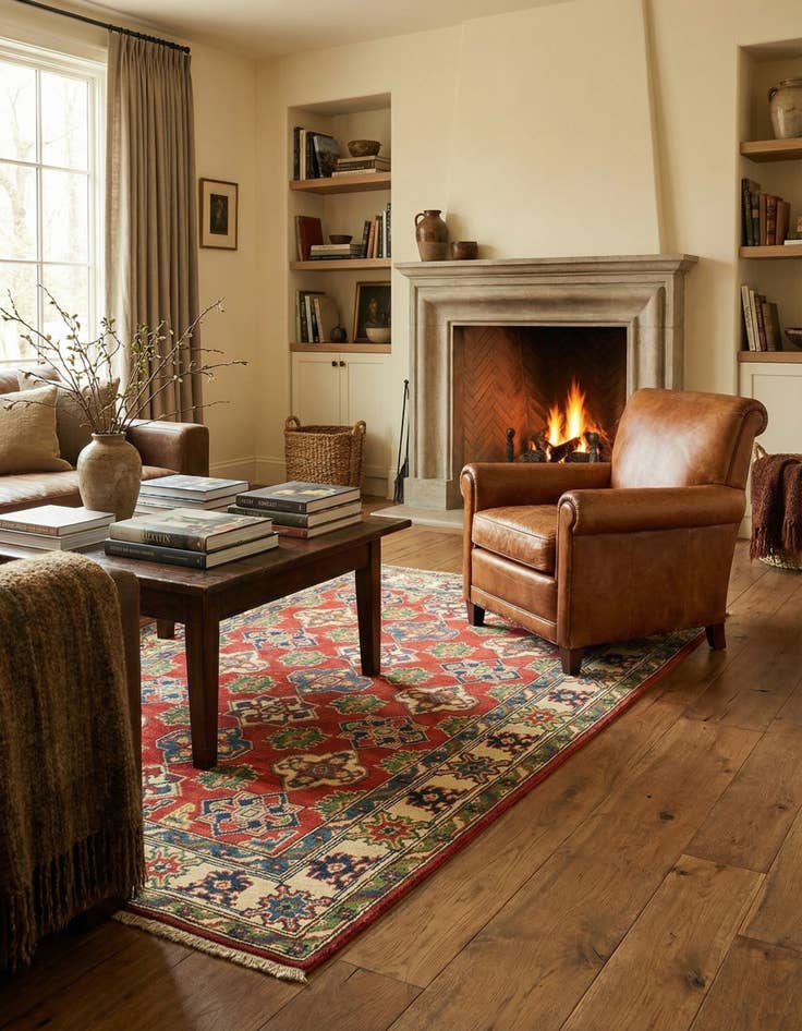 Detail image of 4' x 6' 2 Hand Knotted Kazak Rug