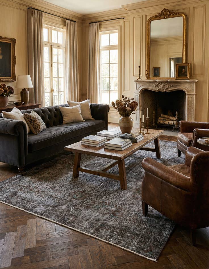 Detail image of 6' 3 x 9' 10 Ultra Vintage Wool Rug