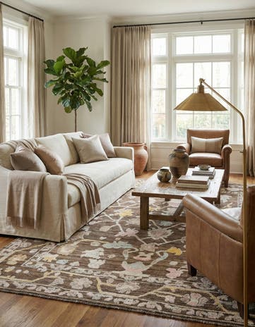 9' 2 x 12' Hand Knotted Oushak Wool Rug