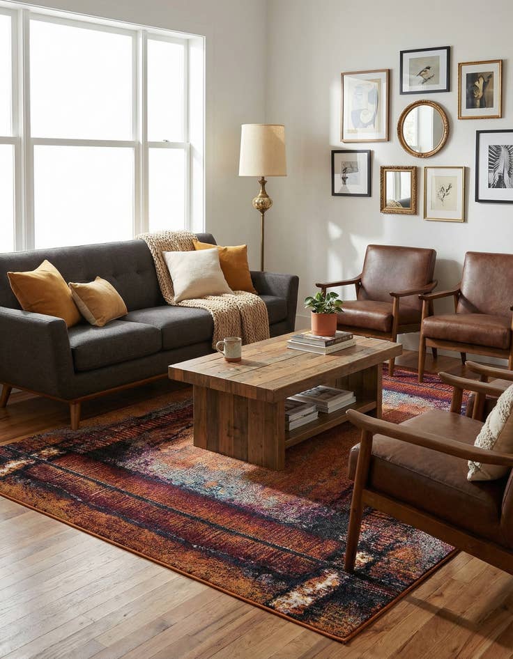 Detail image of 6' x 9'  Washable Casablanca Rug