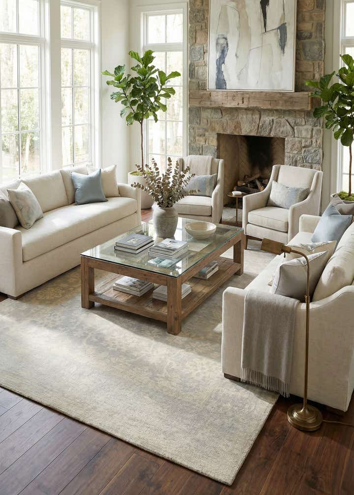 8' 9 x 11' 9 Hand Knotted Darya Wool Rug