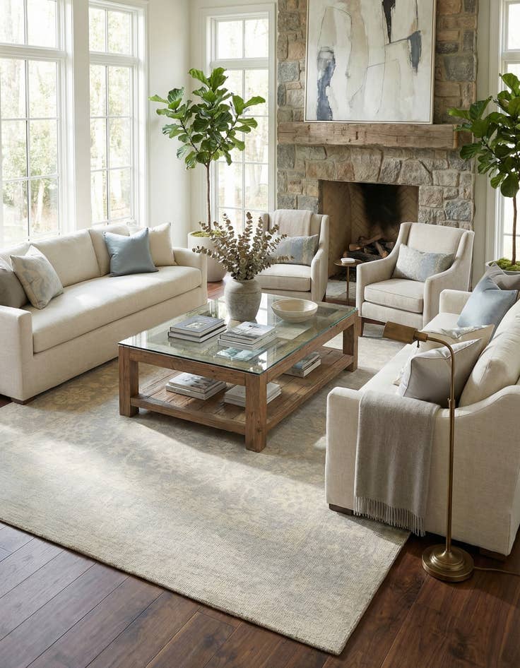 Detail image of 8' 9 x 11' 9  Hand Knotted Darya Wool Rug