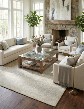 8' 9 x 11' 9 Hand Knotted Darya Wool Rug