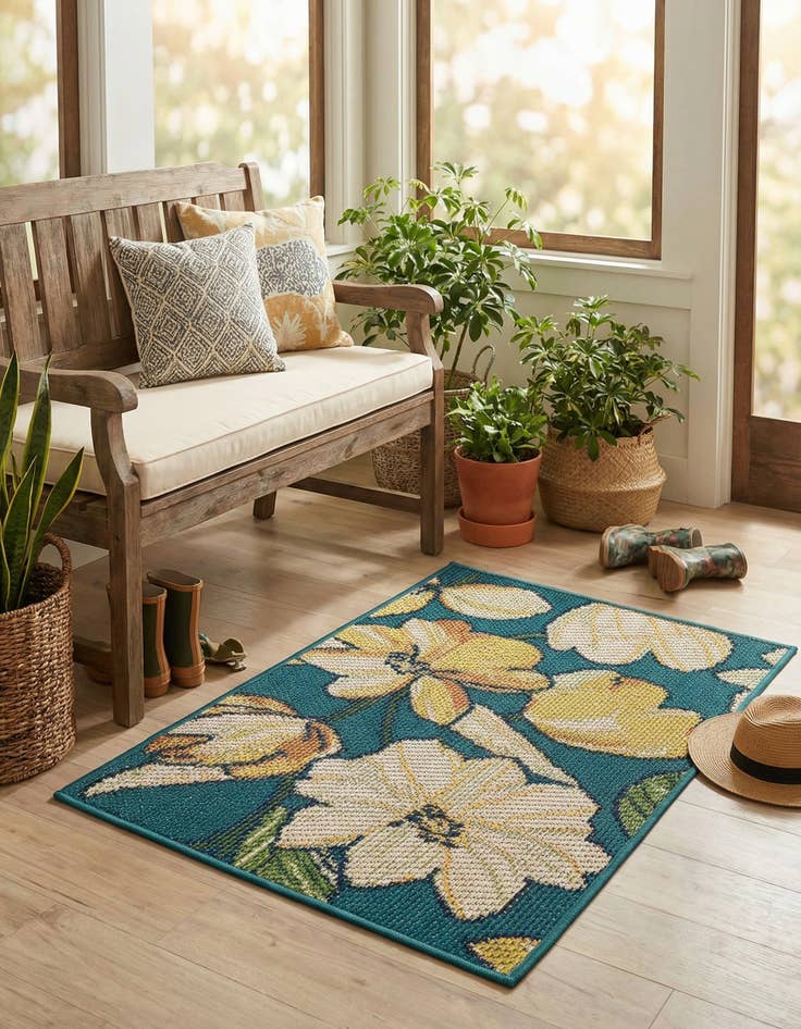 Detail image of 2' x 3' Easy-Clean Baja Indoor / Outdoor Rug