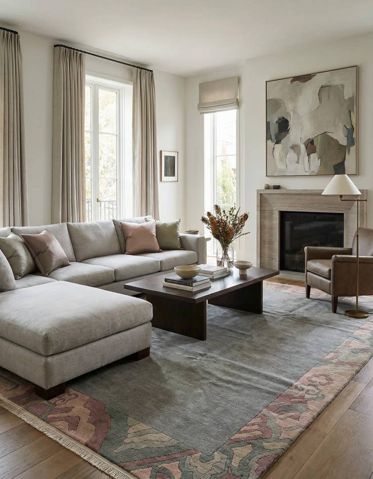 Detail image of 8' 4 x 11' 6  Hand Knotted Tibet Wool Rug