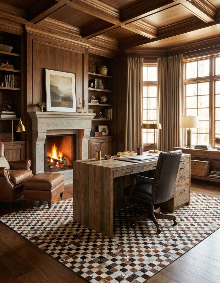 Detail image of 7' 11 x 9' 9 Cowhide Stocks Rug