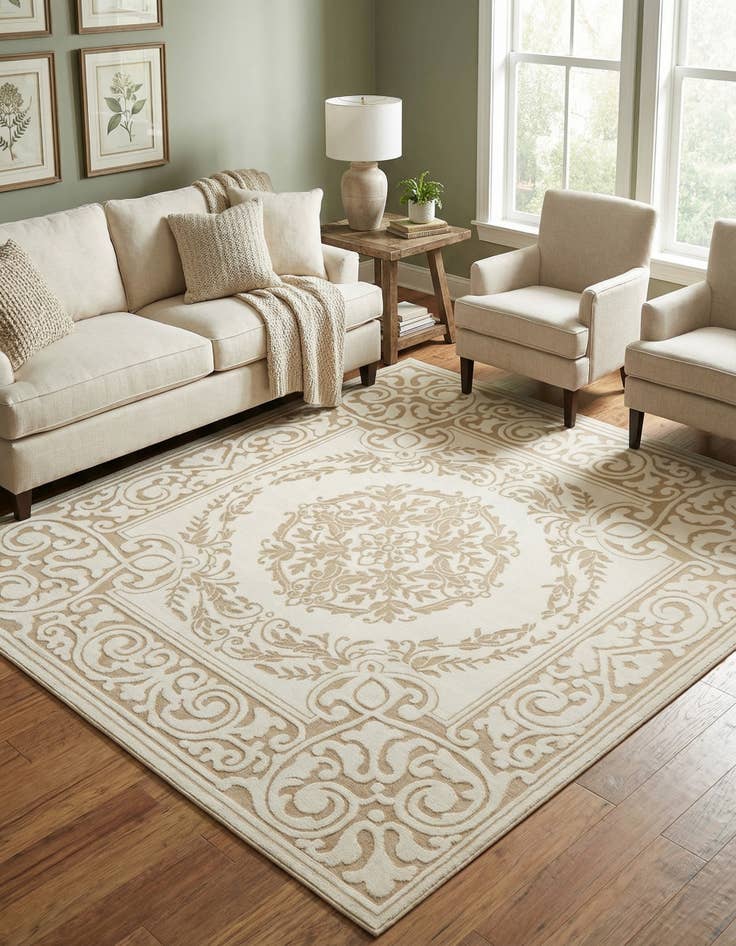 Detail image of 7' 10 x 7' 10 Hermitage Square Rug