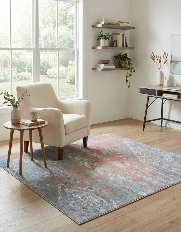 Detail image of 5' 3 x 5' 3 Kamala Washable Square Rug