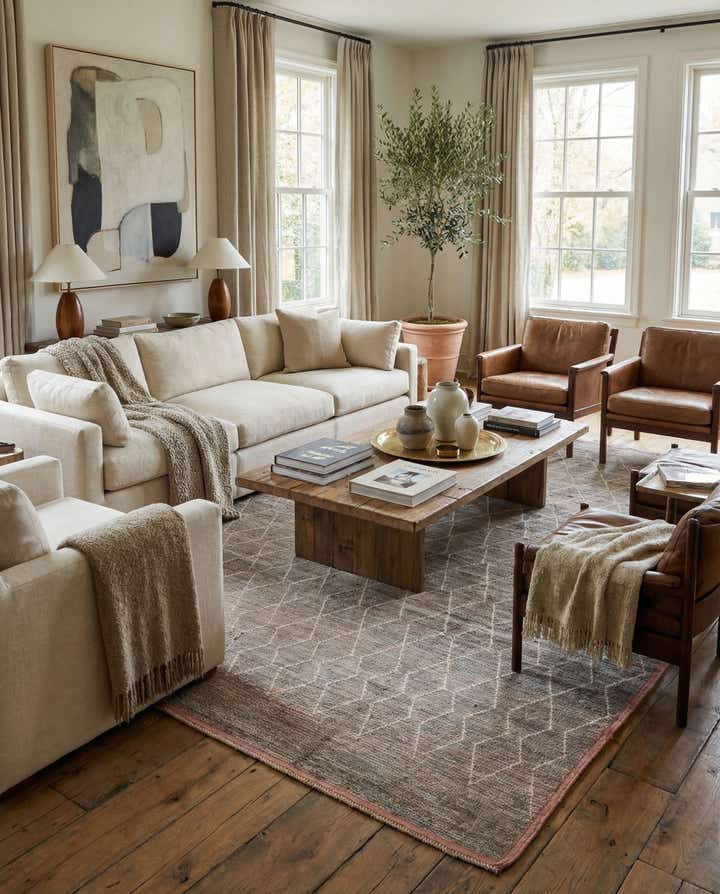 8' 5 x 10' 9 Hand Knotted Moroccan Wool Rug