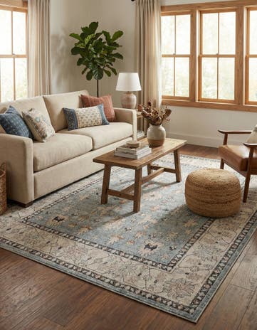 Harbor Blue Eco Traditional Rug