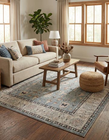 Harbor Blue Eco Traditional Rug
