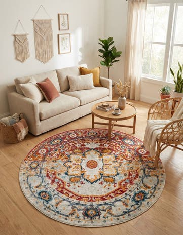 5' 3 x 5' 3 Madeline Vintage Round Rug