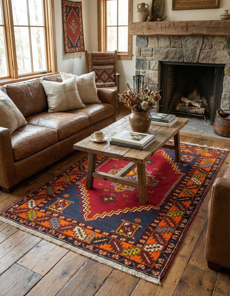 Detail image of 3' 6 x 5' 8  Hand Knotted Anatolian Wool Rug