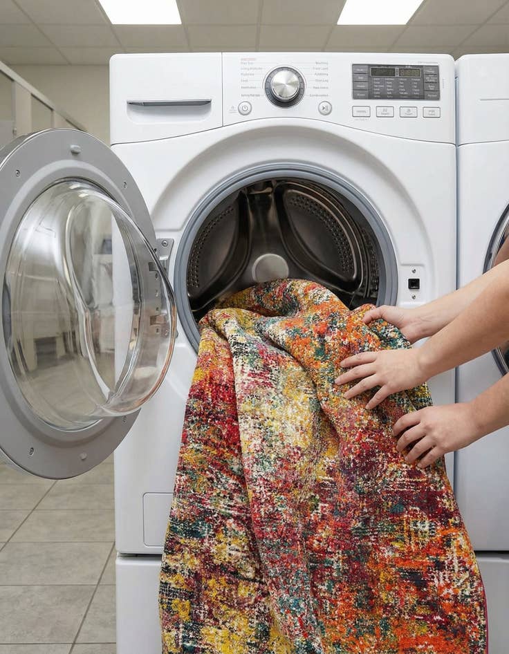 Detail image of  4' x 6'  Washable Vivid Rug