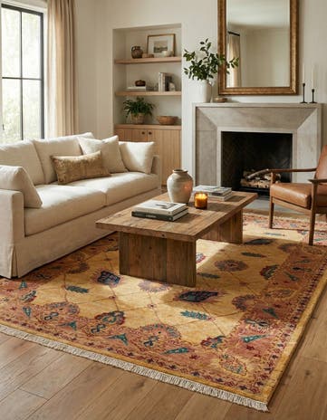 5' 7 x 7' 8 Hand Knotted Ziegler Wool Rug