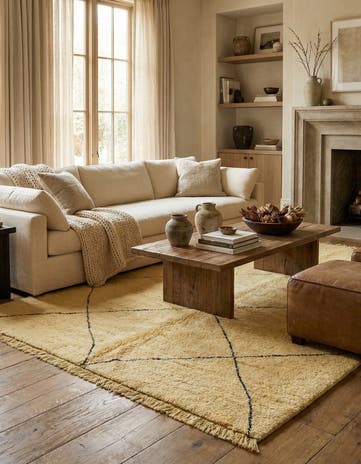 8' 2 x 11' 3 Hand Knotted Moroccan Wool Rug