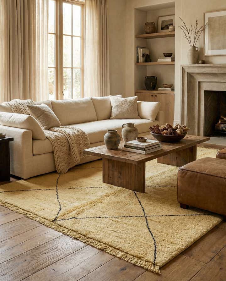 8' 2 x 11' 3 Hand Knotted Moroccan Wool Rug