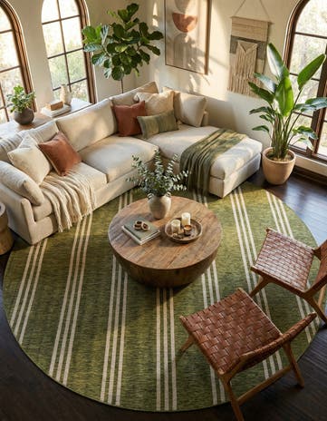 13' x 13' Easy-Clean Jill Zarin Anguilla Indoor / Outdoor Round Rug