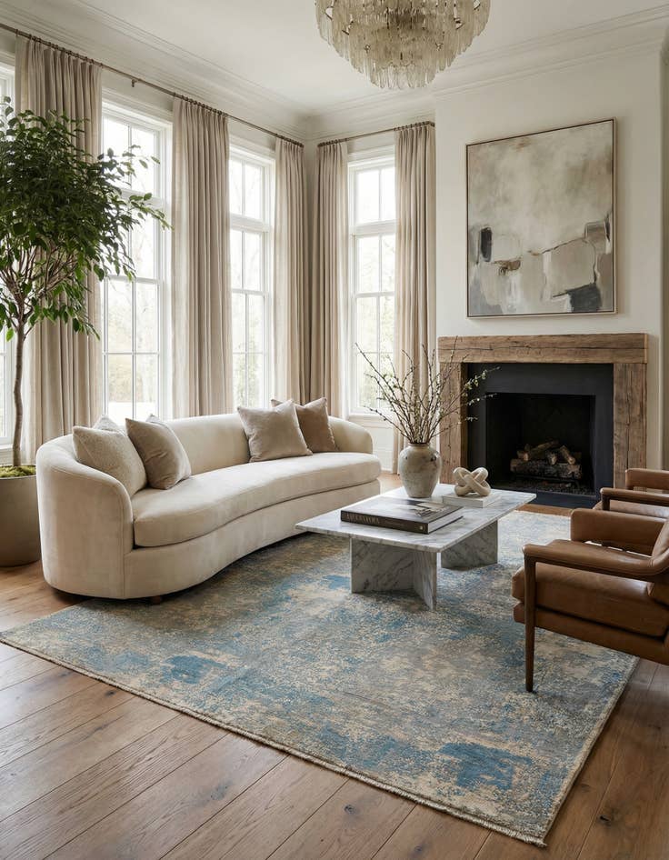 Detail image of 6' x 9' 4  Hand Knotted Ultra Vintage Persian Wool Rug