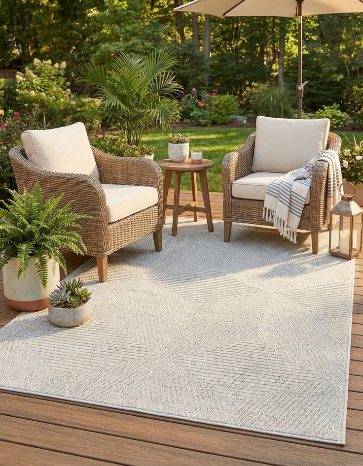 Detail image of  4' x 6'  Washable Sabrina Soto Indoor / Outdoor Rug