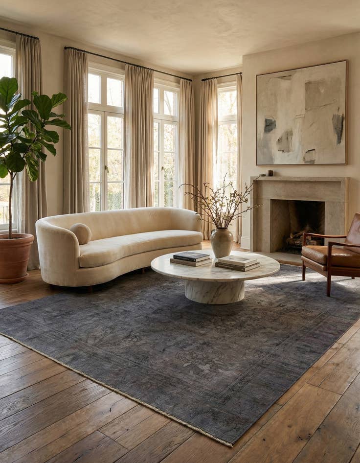 Detail image of 9' 1 x 12' 1  Hand Knotted Ultra Vintage Persian Wool Rug