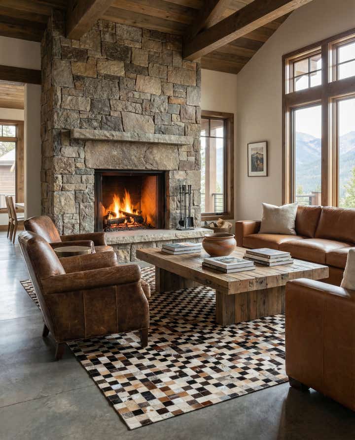 7' 11 x 9' 11 Cowhide - Patchwork Rug