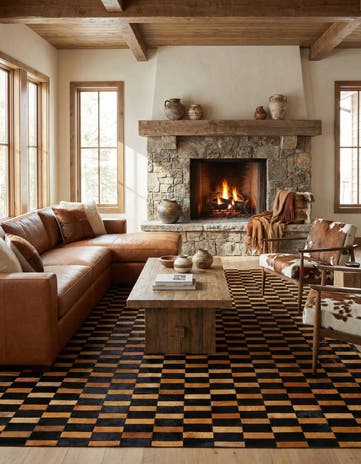 8' 3 x 9' 11 Cowhide - Patchwork Rug