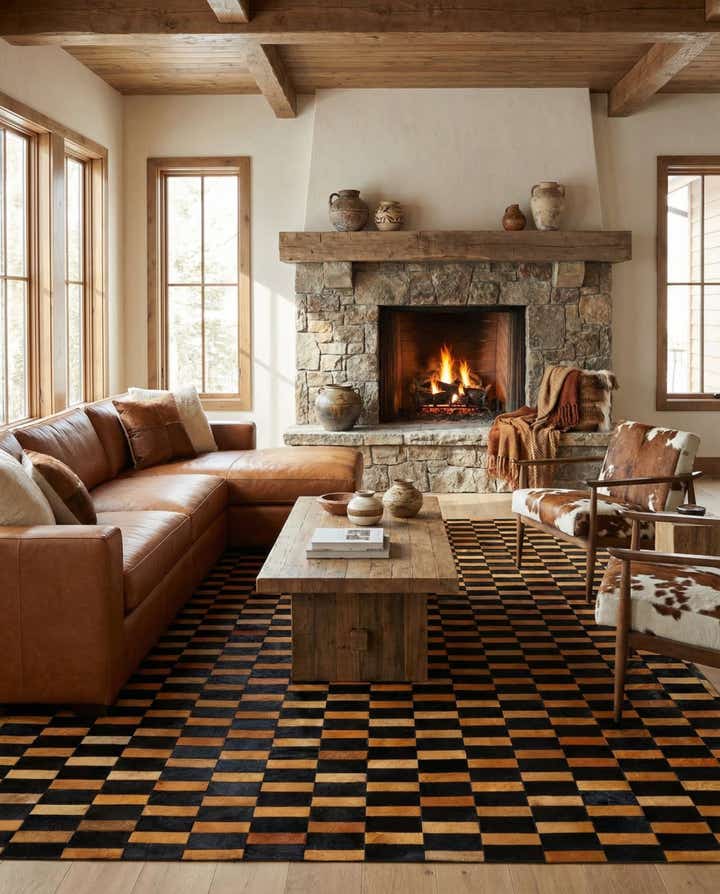 8' 3 x 9' 11 Cowhide - Patchwork Rug