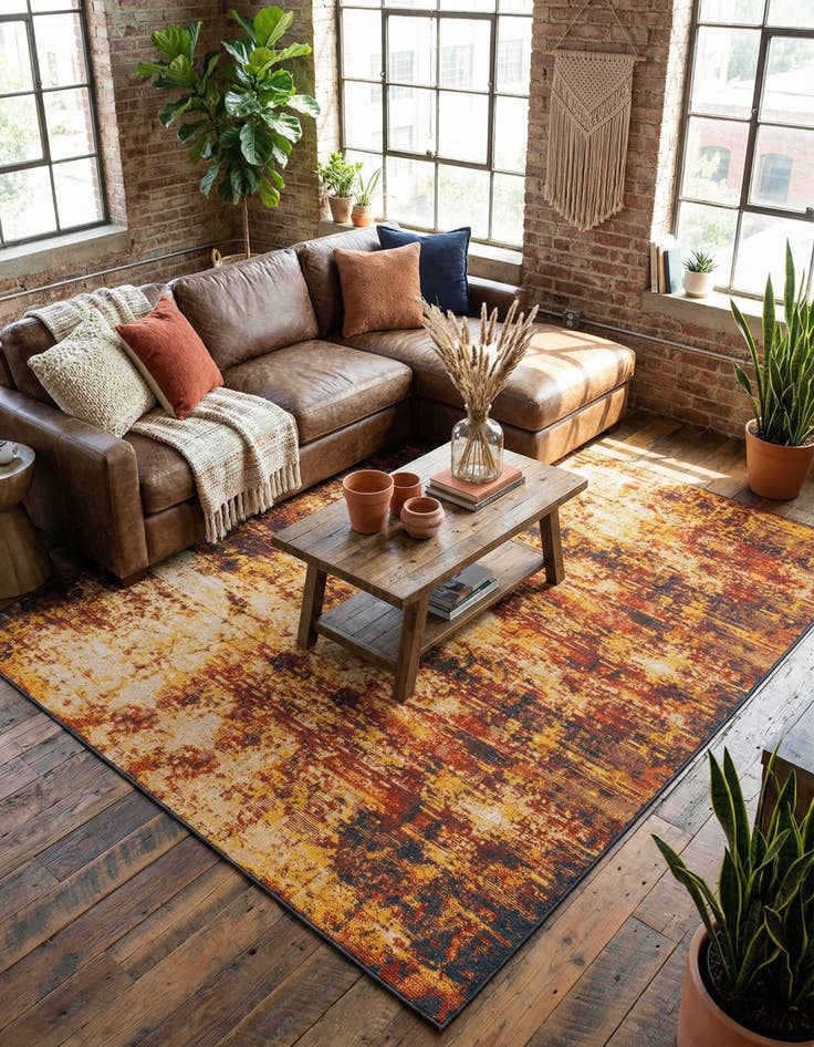 Detail image of 9' x 12'  Washable Coastal Indoor / Outdoor Rug