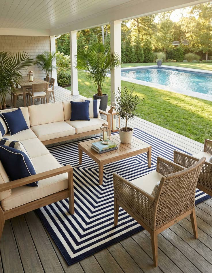 Detail image of  9' x 12' 2  Washable Sabrina Soto Prescott Indoor / Outdoor Rug