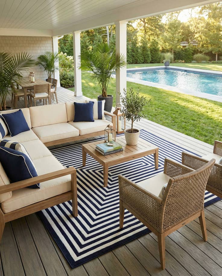 Detail image of 9' x 12' 2 Easy-Clean Sabrina Soto Prescott Indoor / Outdoor Rug