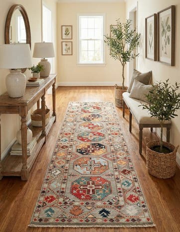 2' 8 x 9' 10 Hand Knotted Kazak Runner Rug
