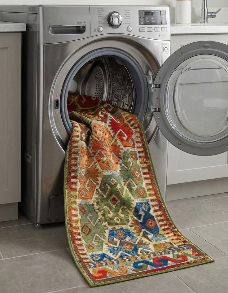 Detail image of  2' x 6'  Washable Southwestern Indoor / Outdoor Runner Rug